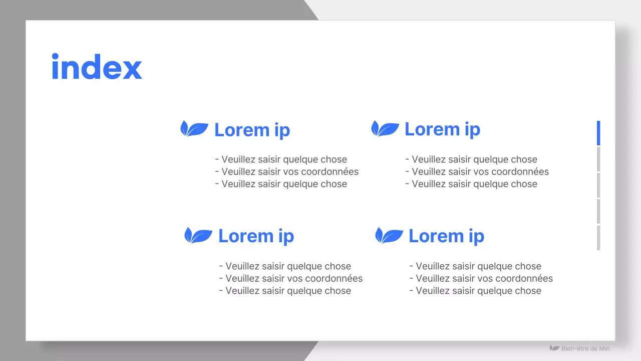 Proposition simple de produit de bien-être en bleu et bleu clair