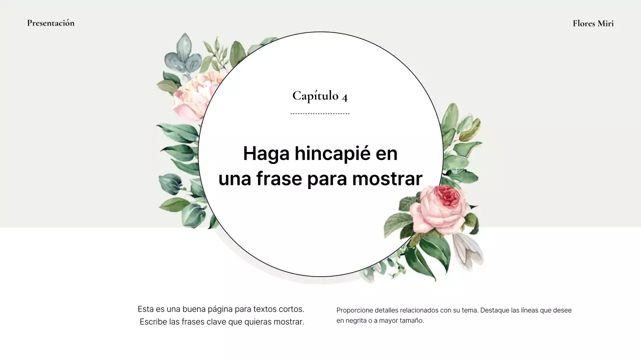 Una sencilla presentación de marca con rosas verdes