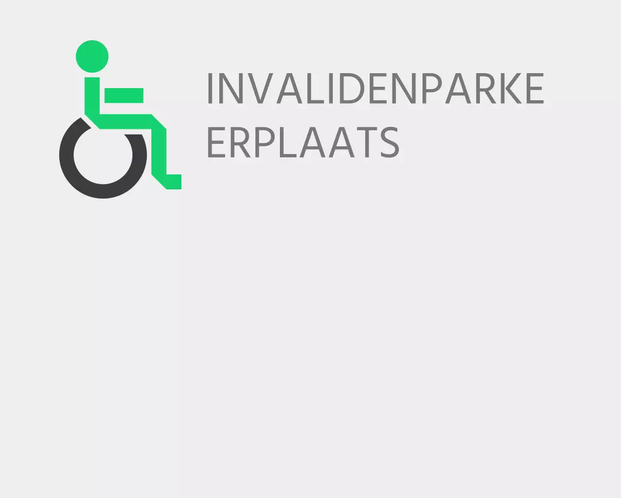 Groene toegankelijke parkeerplaatsen