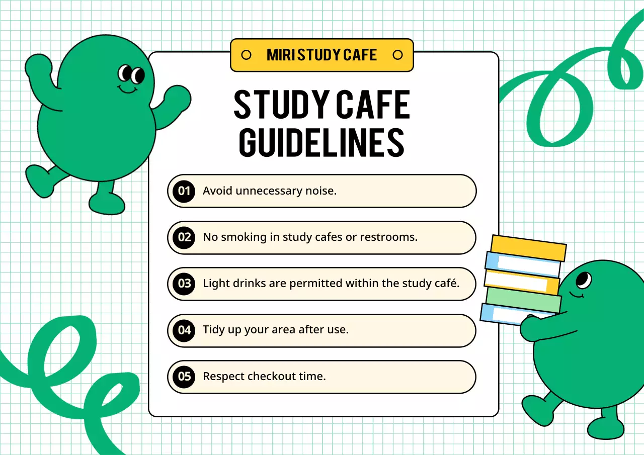 Green Simple Study Guidelines Poster