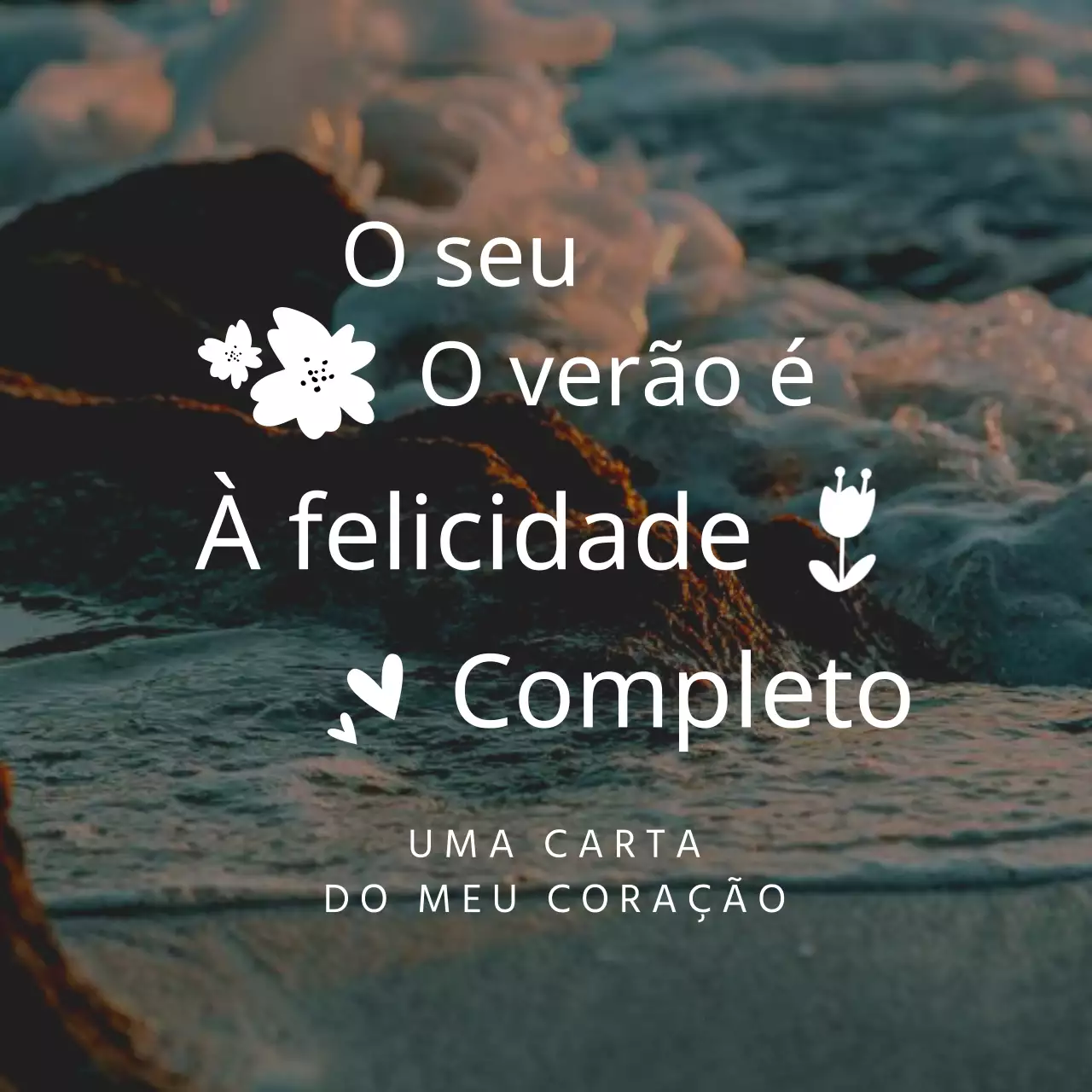 Papel de carta minimalista de saudações de verão em preto