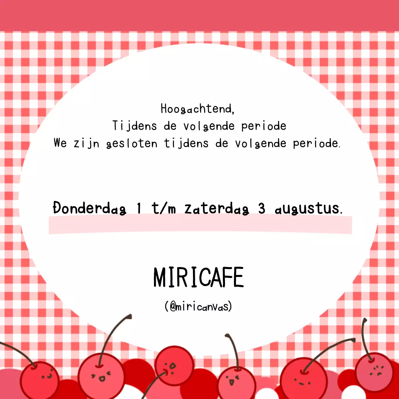 Schattig vakantienieuws in rood