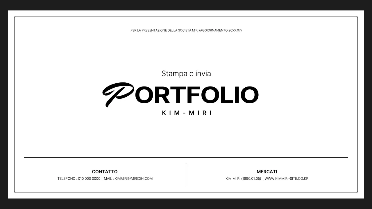 Un semplice portfolio stampabile in bianco e nero
