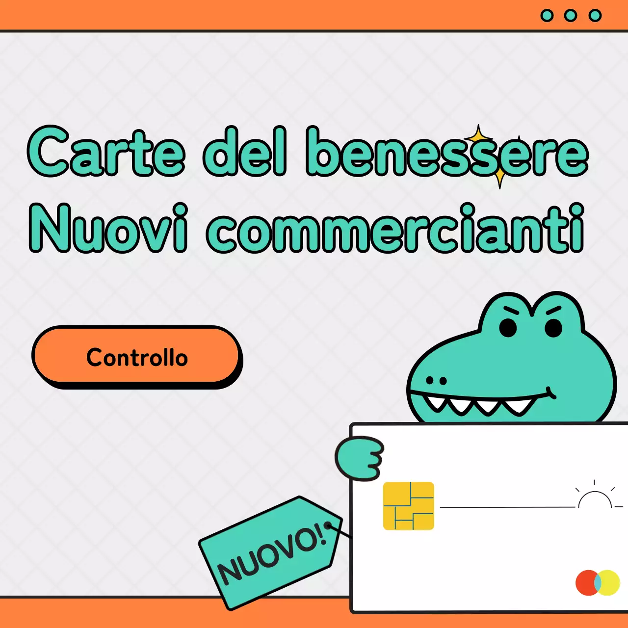 Annunci di welfare merchant kitsch in bianco e menta