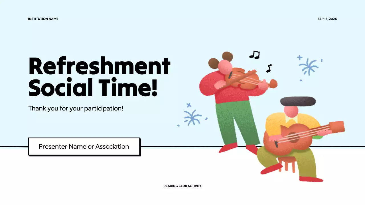 Colorful Minimal Reading Agenda Presentation