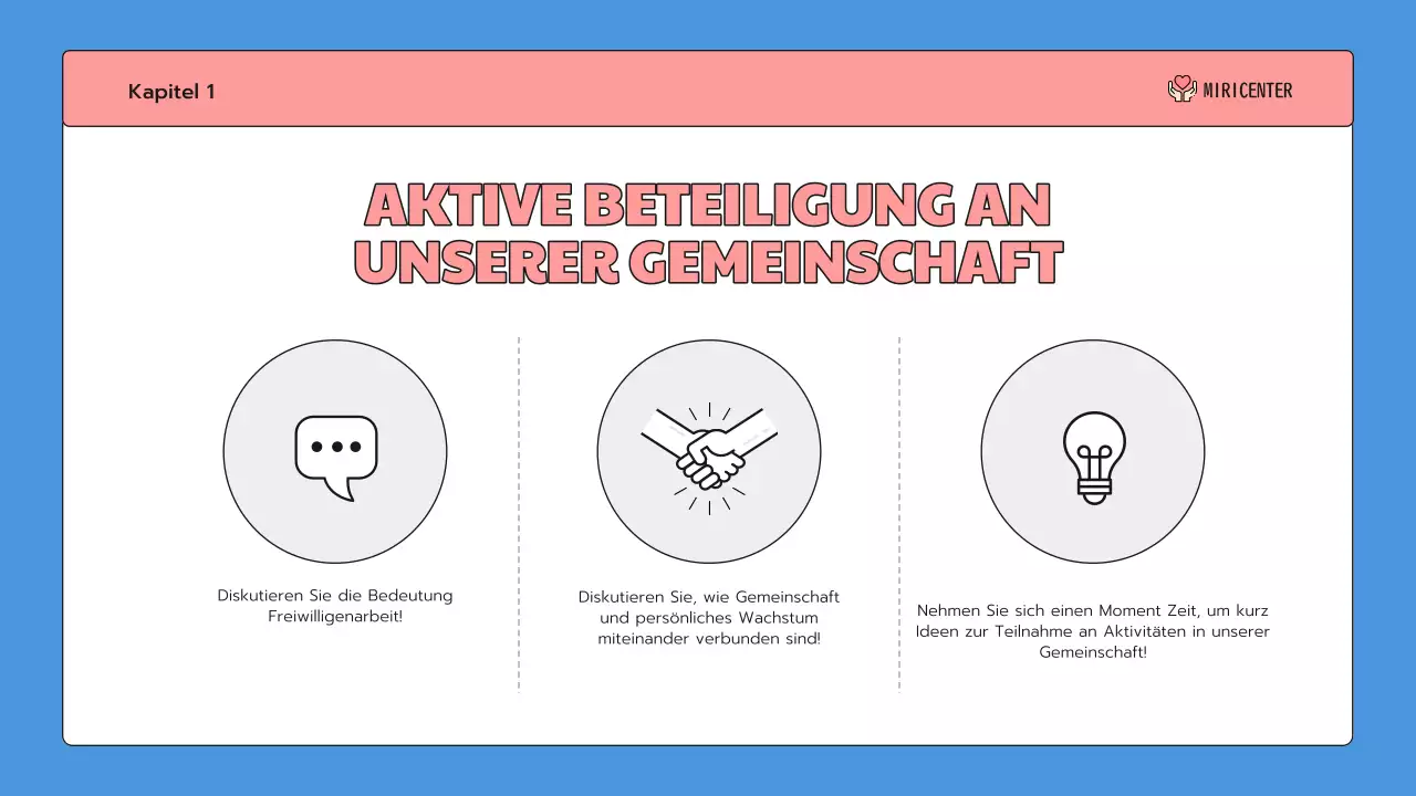 Eine niedliche blaue und rosafarbene Einführung in den Zivildienst