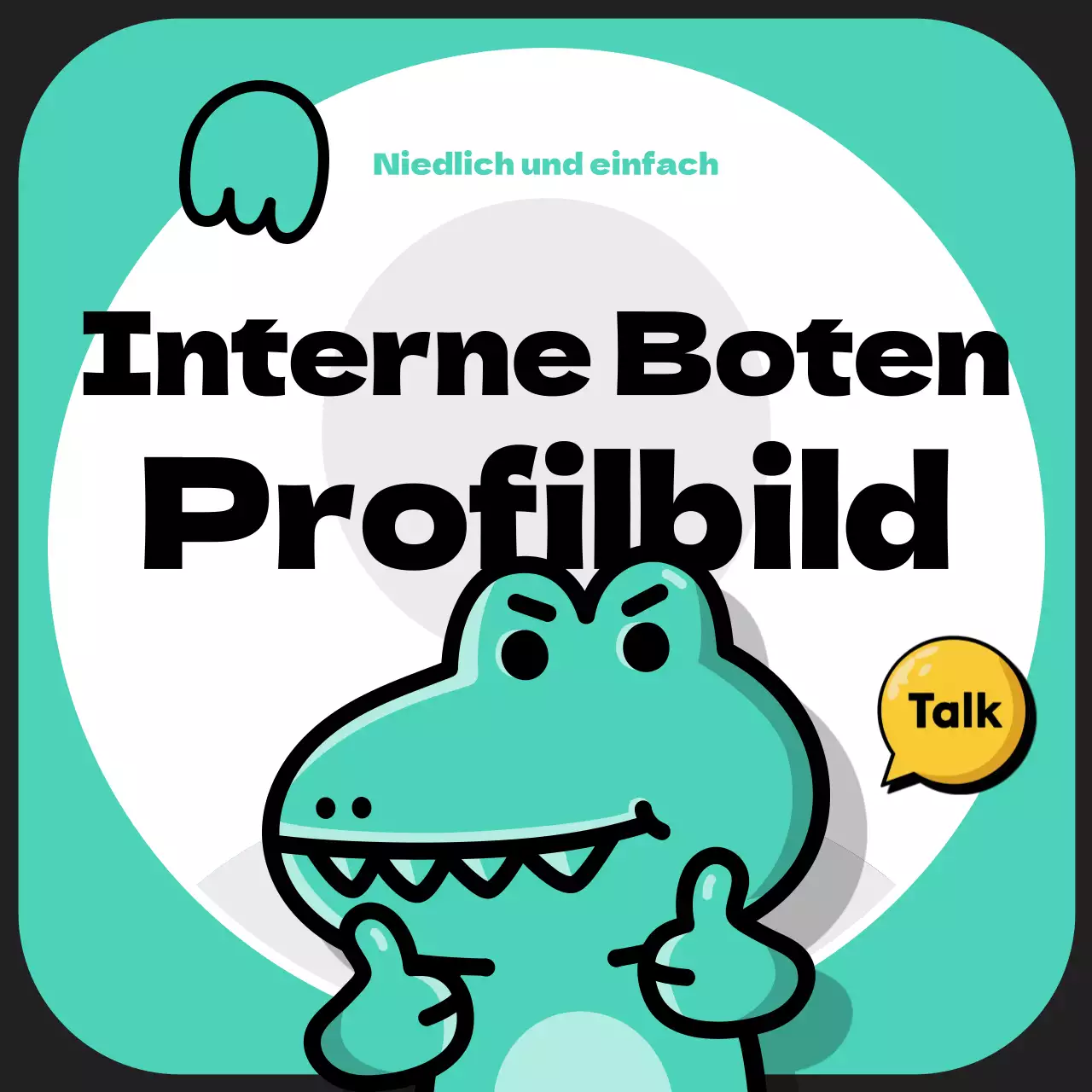 Mint und schwarz pop art messenger profil ankündigungen