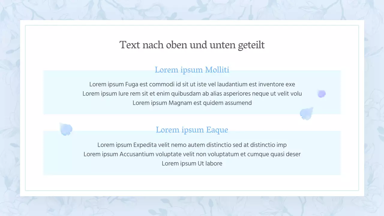 Ein klassischer Sommerblumenvorschlag in Hellblau