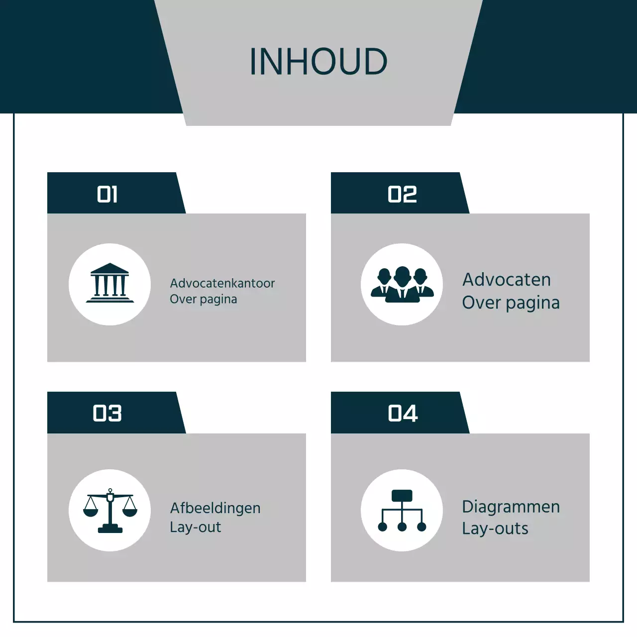 Een eenvoudige zakelijke sollicitatiebrief in marineblauw en grijs