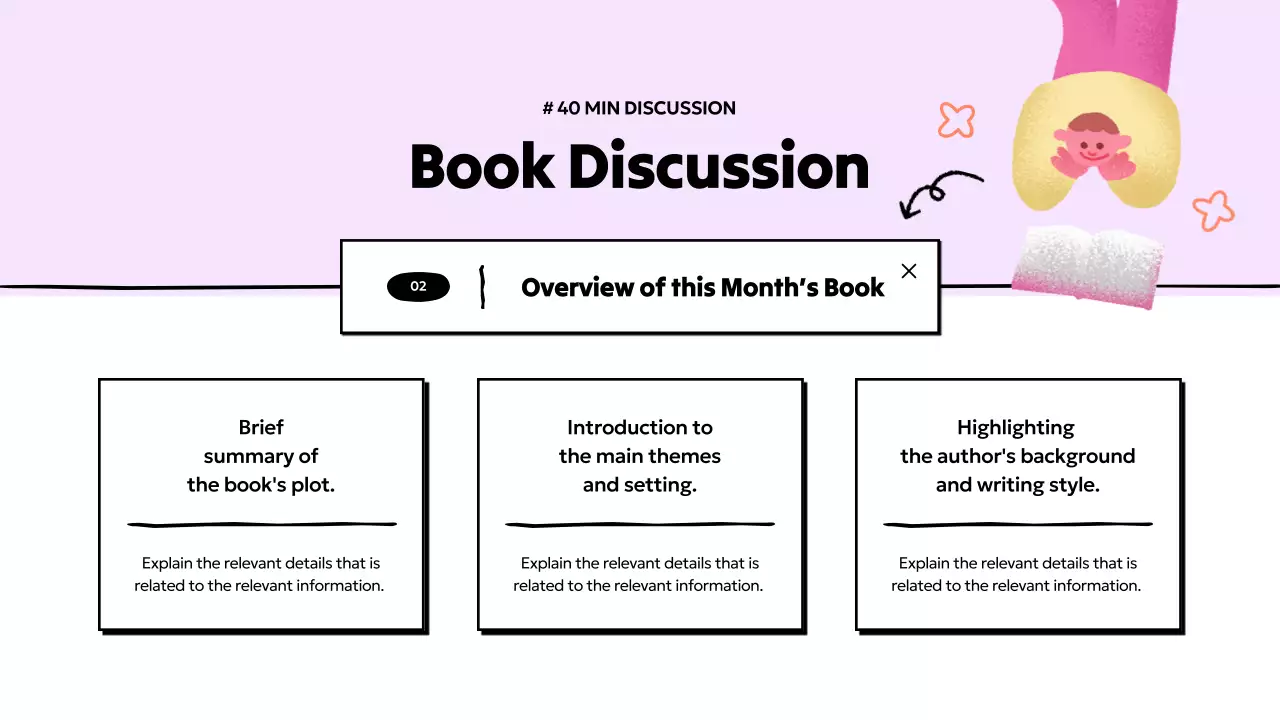 Colorful Minimal Reading Agenda Presentation