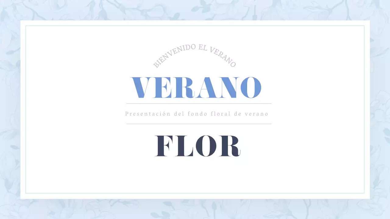 Una clásica propuesta floral veraniega en azul claro