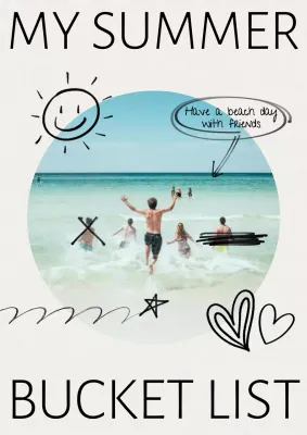 Beige Simple Summer Planner Poster