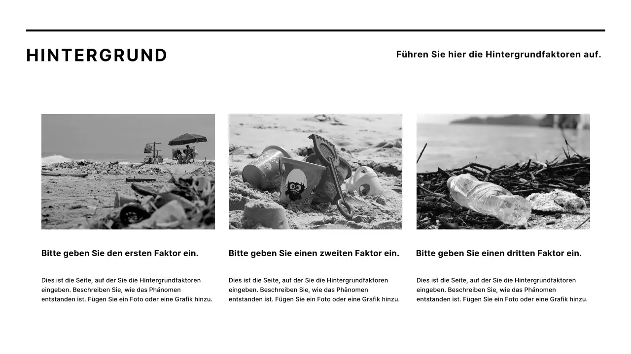 Minimalistischer Unternehmensbericht in Schwarz und Weiß