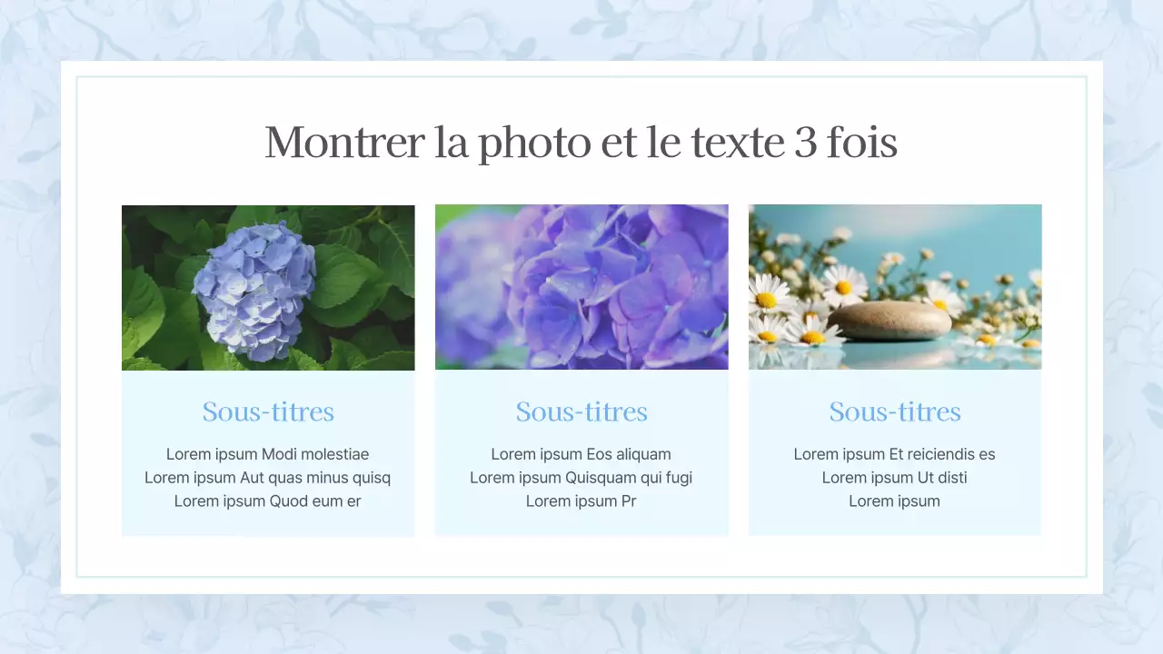 Une proposition florale estivale classique en bleu clair