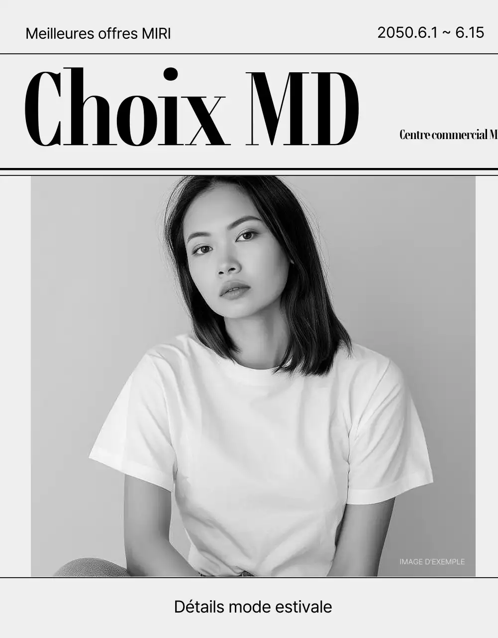 Promouvoir la mode moderne en gris et noir