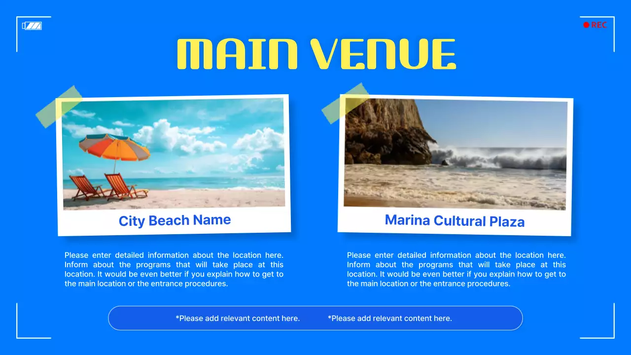 Blue Modern Summer Festival Announcement Presentation