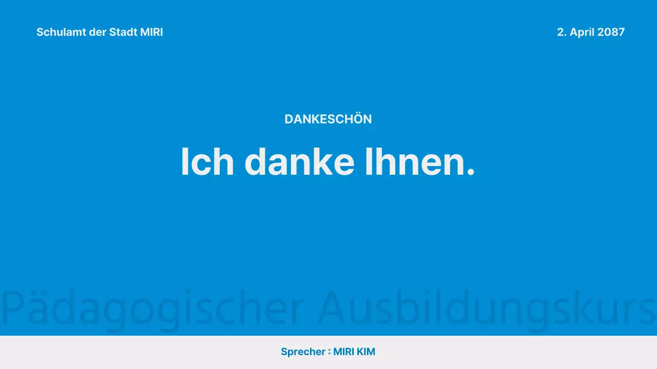 Ein einfaches blaues und graues Schulungsprogramm - Lehrplan