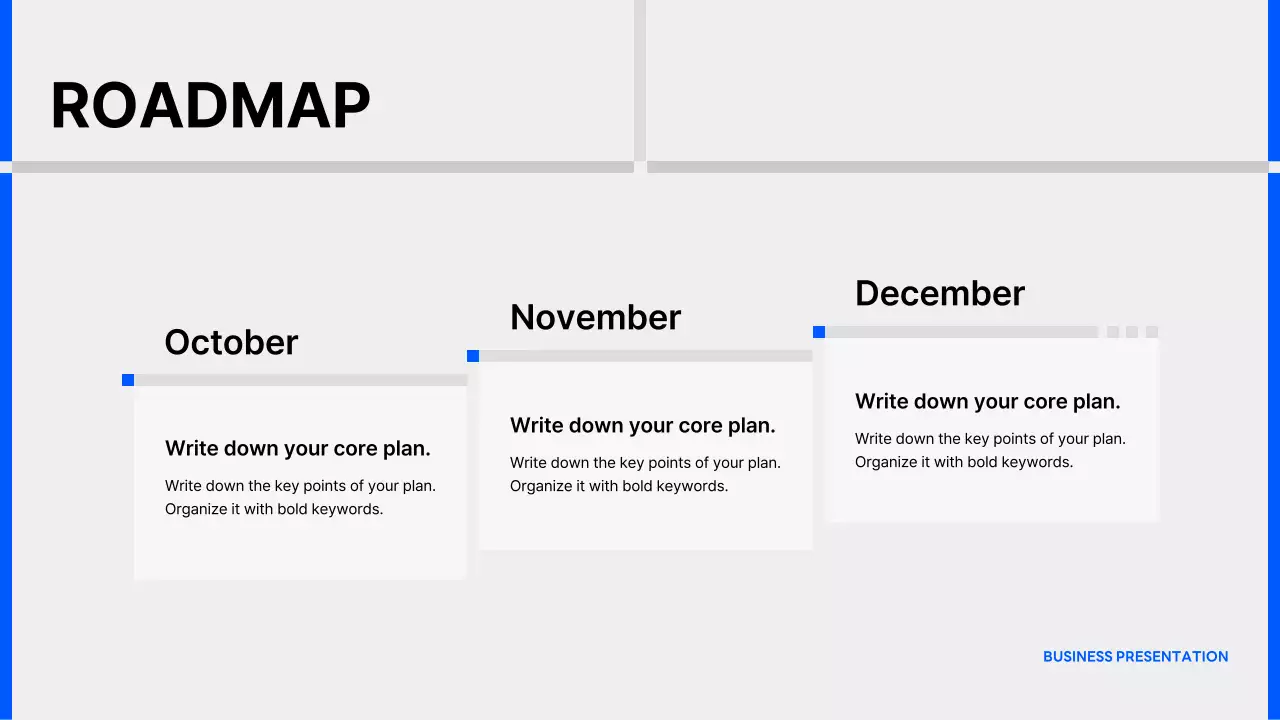 블루 미니멀 비즈니스 프레젠테이션