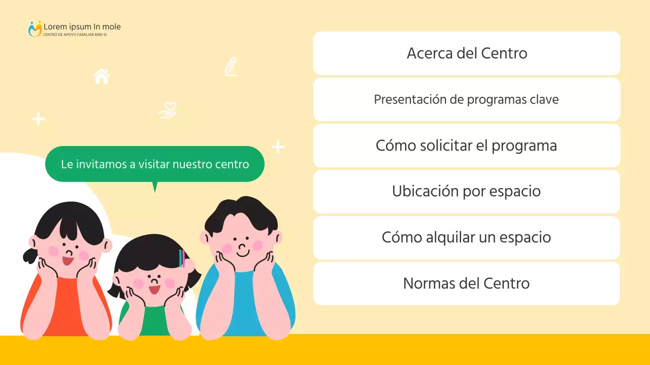 Una sencilla guía amarilla y verde de ayuda a domicilio