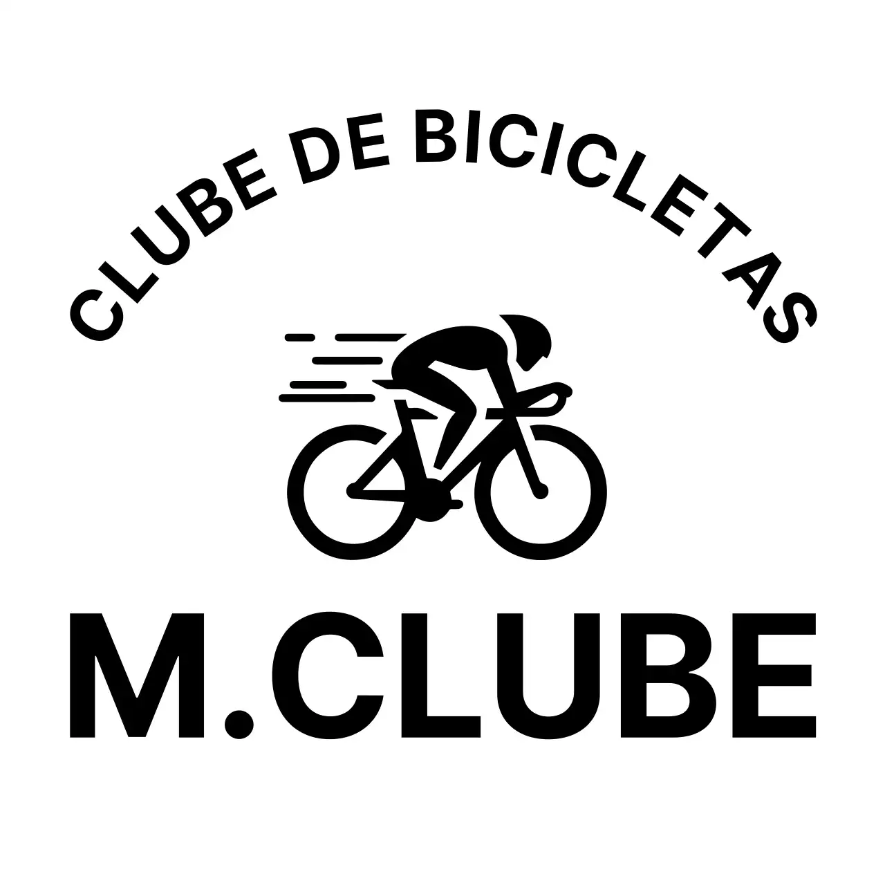 Um taco simples com uma ilustração de uma bicicleta em movimento