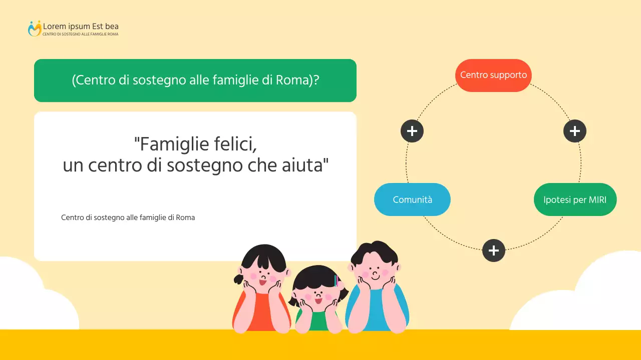 Una semplice guida gialla e verde di supporto alla casa
