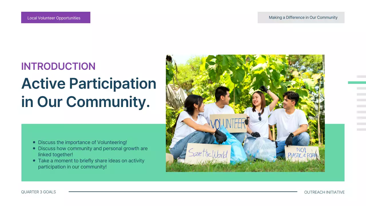 그린 모던 자원봉사 가이드 프레젠테이션