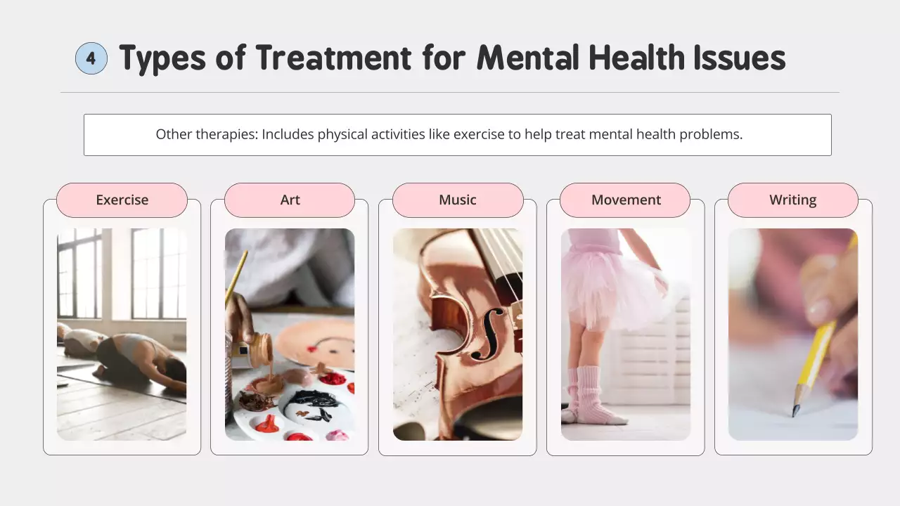 Pink Simple Mental Health Guide Presentation