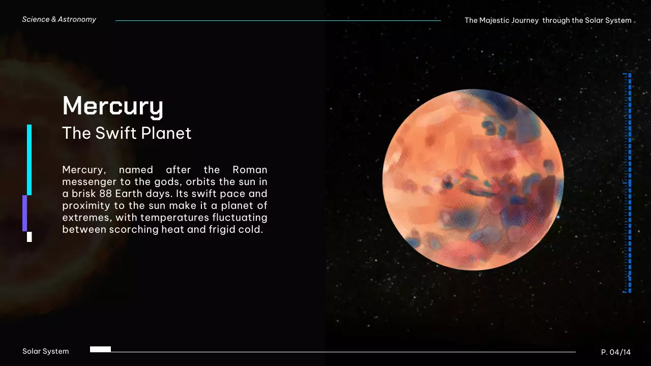 Bài thuyết trình hướng dẫn Hệ mặt trời hiện đại màu đen
