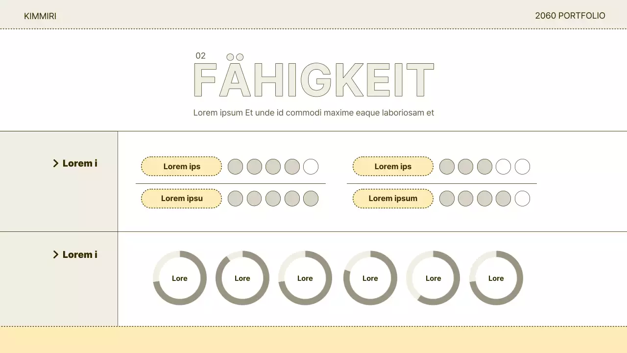 Abstrakt und beige Einfaches, leicht zu übermittelndes Portfolio