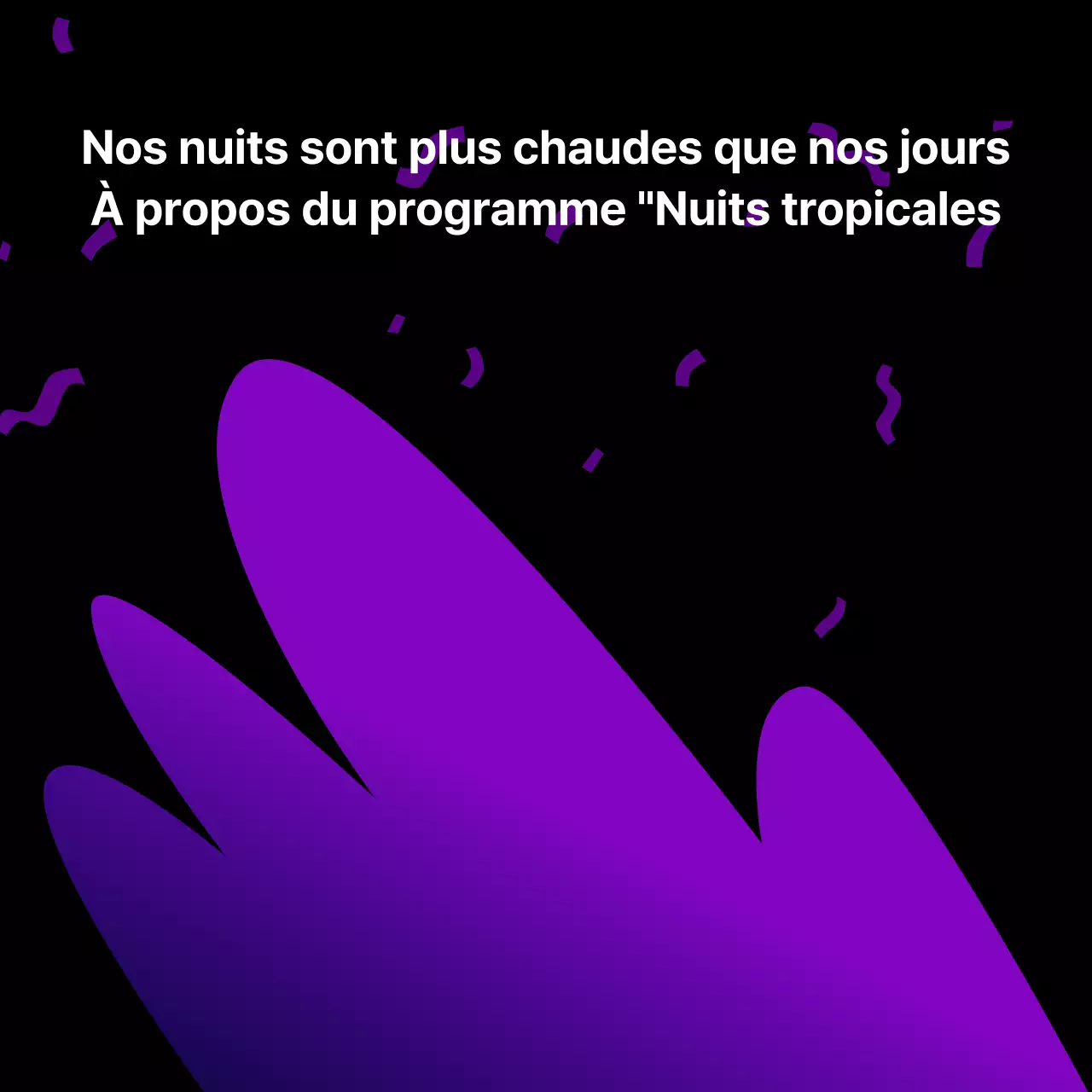 Annonce d'une projection en plein air kitsch de Purple and Black