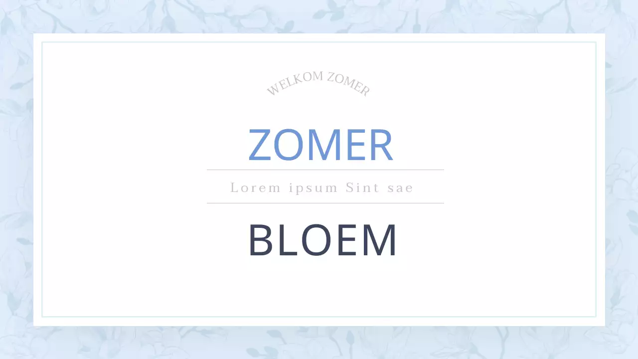 Een klassiek zomers bloemenvoorstel in lichtblauw