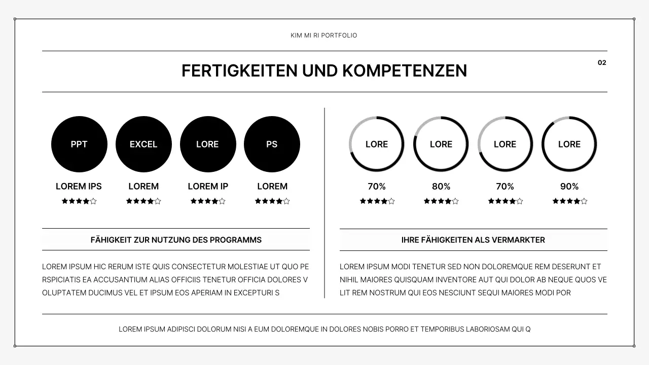 Eine einfache druckbare Mappe in schwarz-weiß