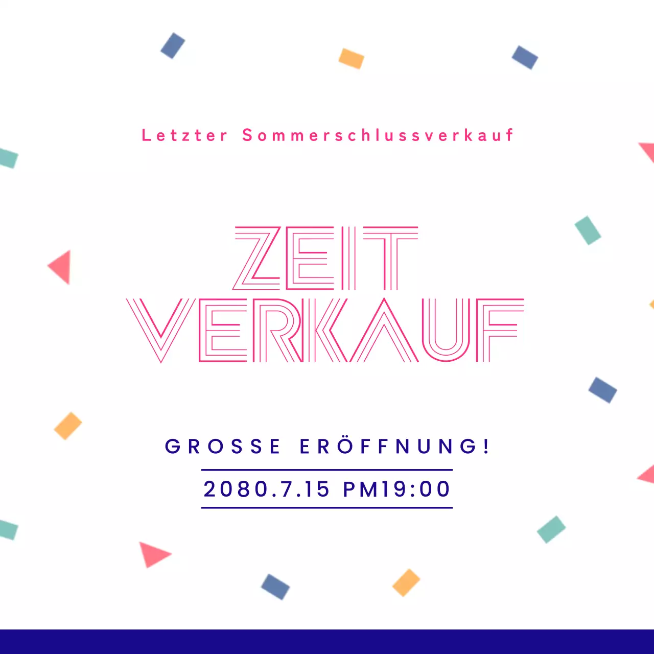 Hübsche lila-rosa Sommer-Rabattanzeigen.