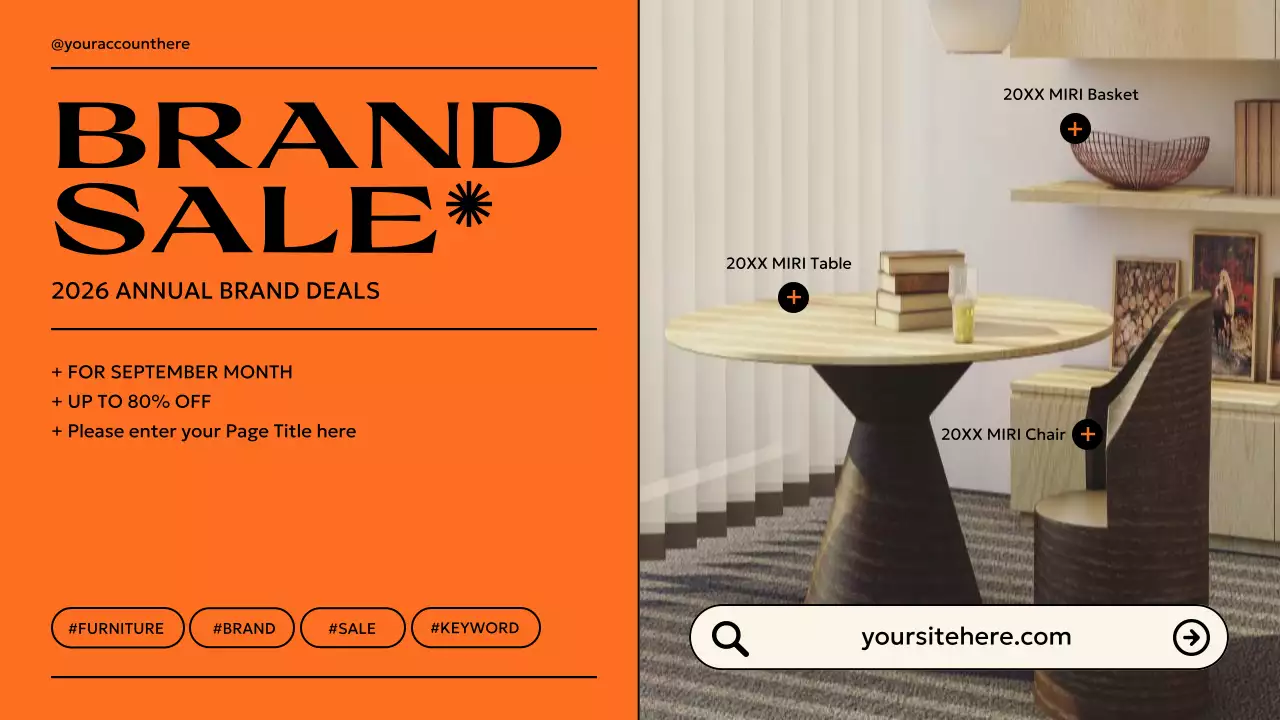 Orange Modern Furniture Promotion YouTube Thumbnail