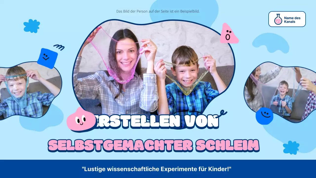 Blauer und rosafarbener süßer selbstgemachter Schleimbezug