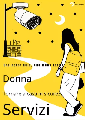 Promuovere un tranquillante femminile pop-art in giallo e nero