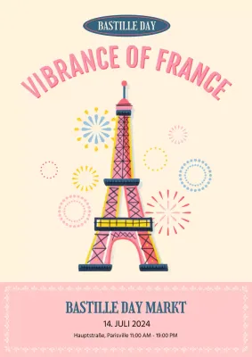 Eine rosafarbene und süße Ankündigung für den Revolutionstag