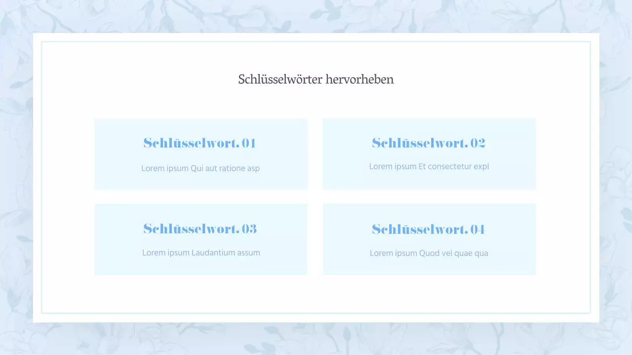 Ein klassischer Sommerblumenvorschlag in Hellblau