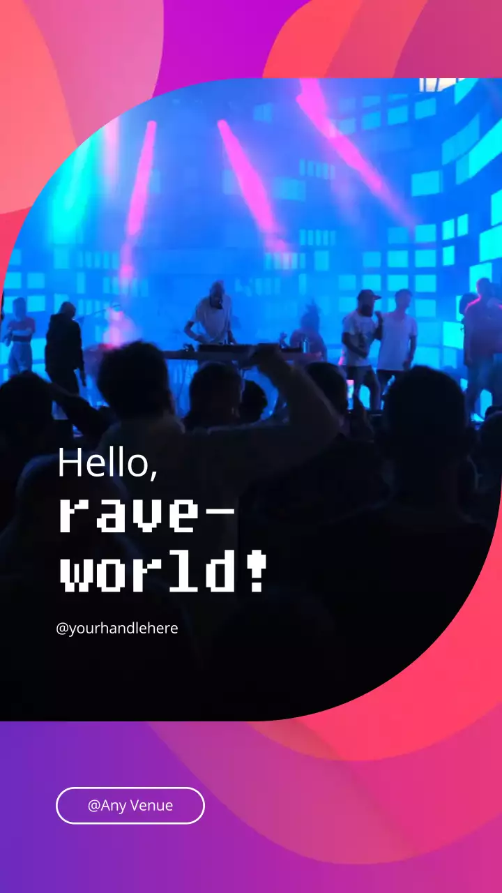 퍼플 트렌디 레이브 프로모션 인스타그램 포스트