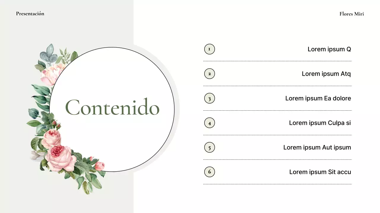 Una sencilla presentación de marca con rosas verdes