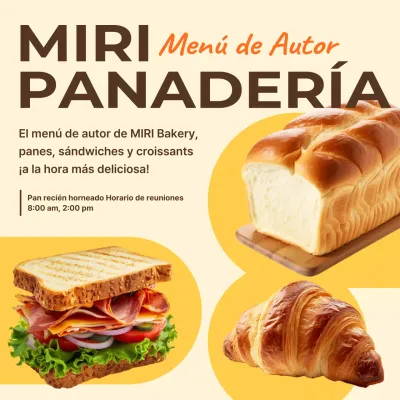 Promover el sencillo menú de la panadería Yellow's