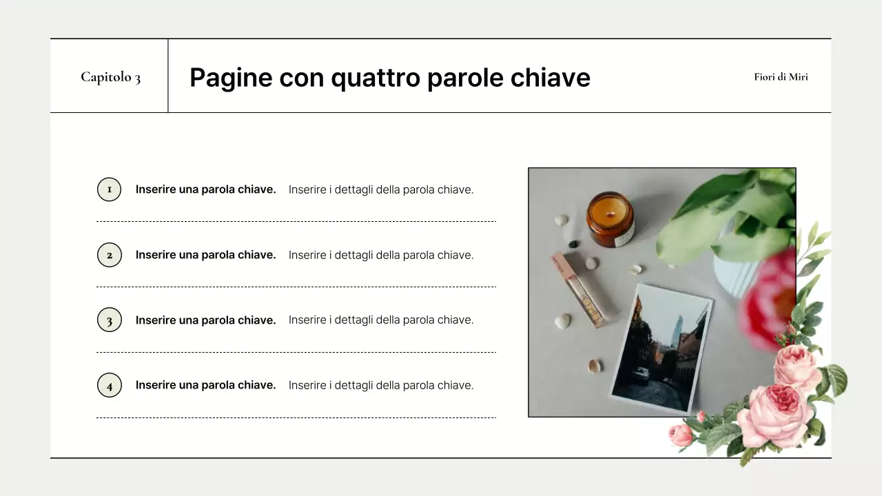 Una semplice presentazione del marchio con rose verdi