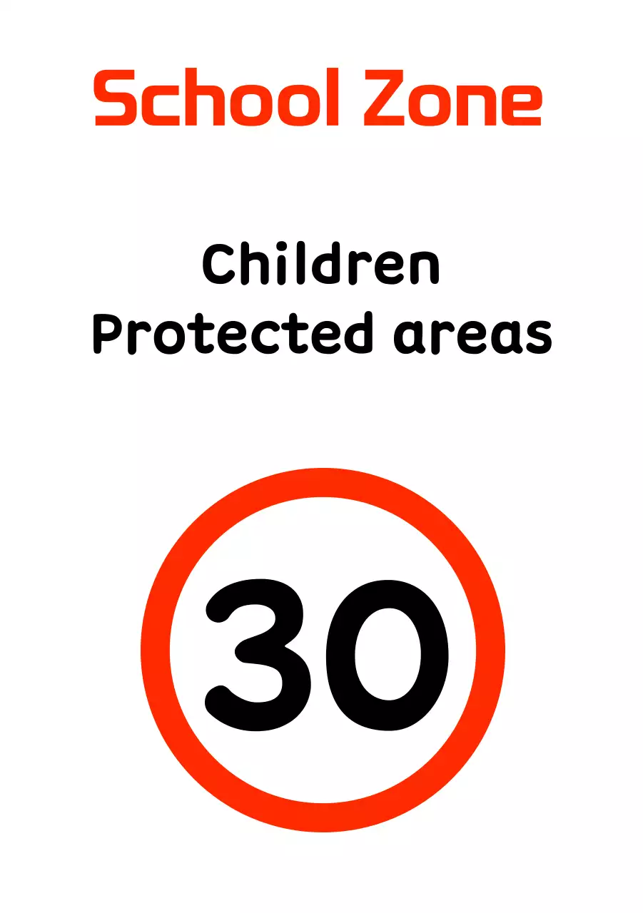 Bentuk yang lucuTanda Dilarang Parkir di Tempat Perlindungan Anak