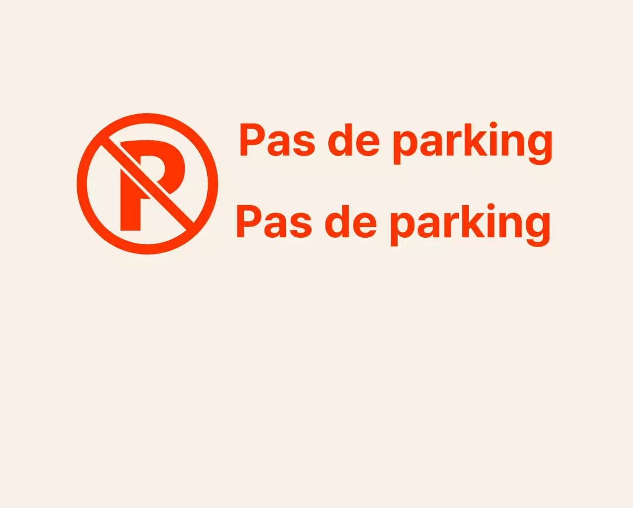 Pas de signalisation de stationnement dans un café moderne et branché