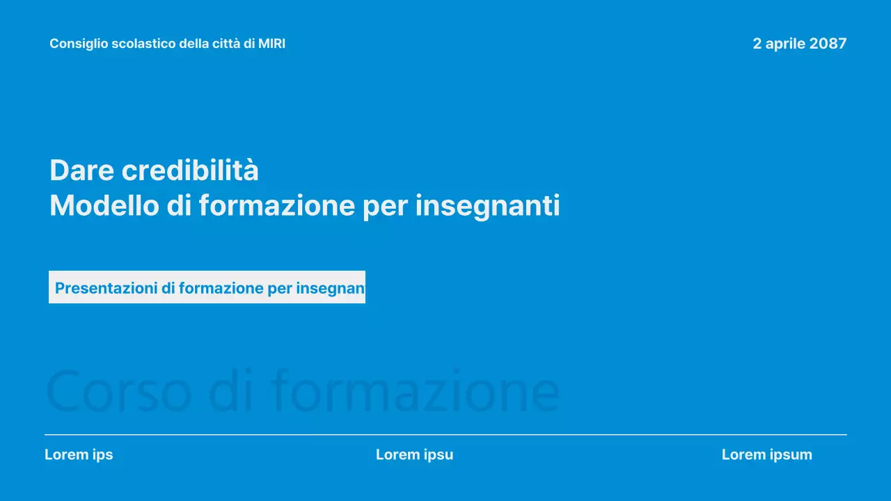Un semplice programma di formazione blu e grigio