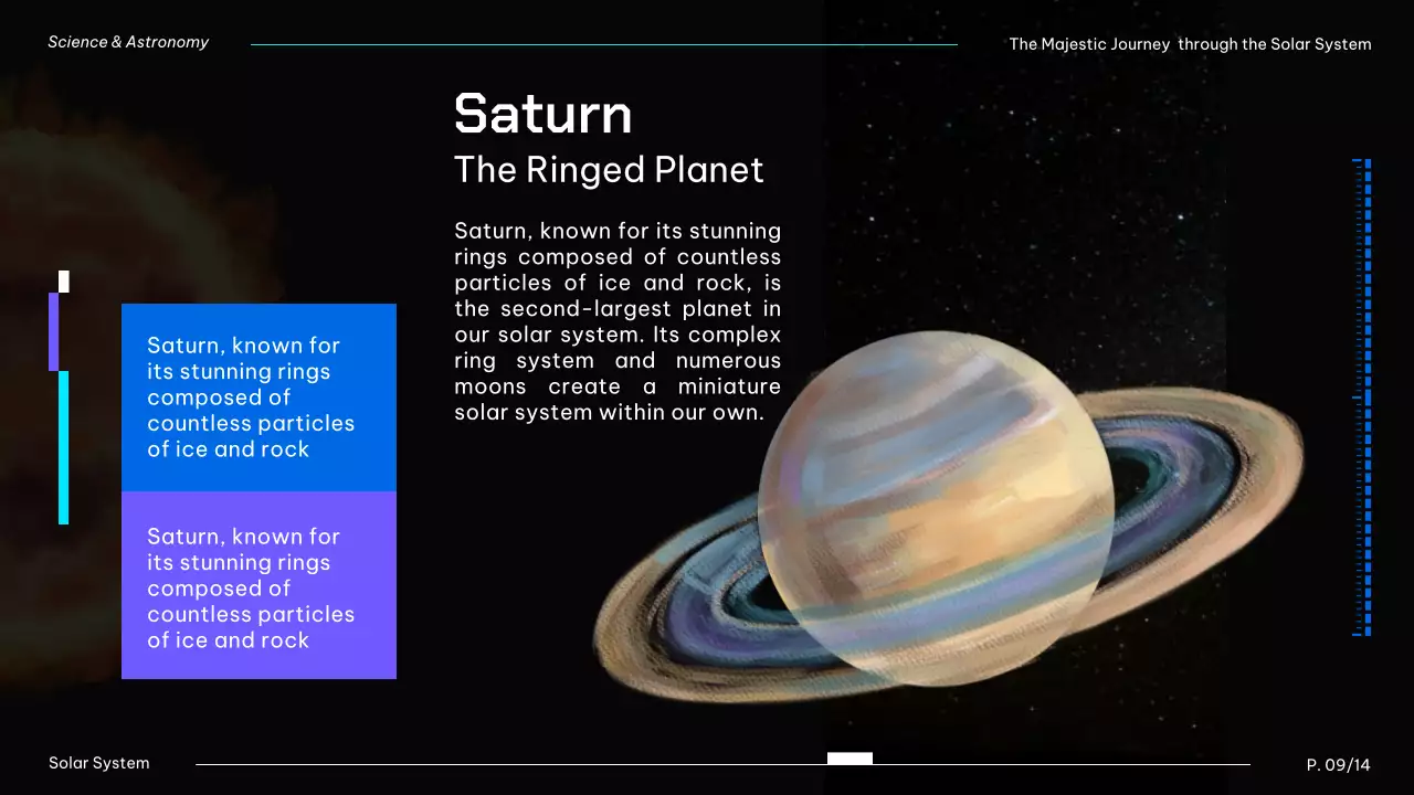 Bài thuyết trình hướng dẫn Hệ mặt trời hiện đại màu đen