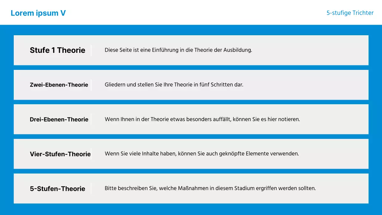 Ein einfaches blaues und graues Schulungsprogramm - Lehrplan