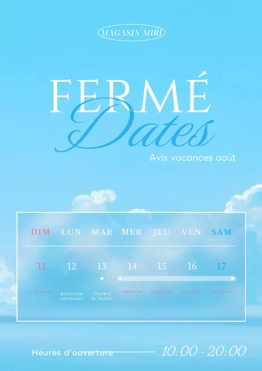 Un concept frais et simple pour les vacances d'été en bleu clair