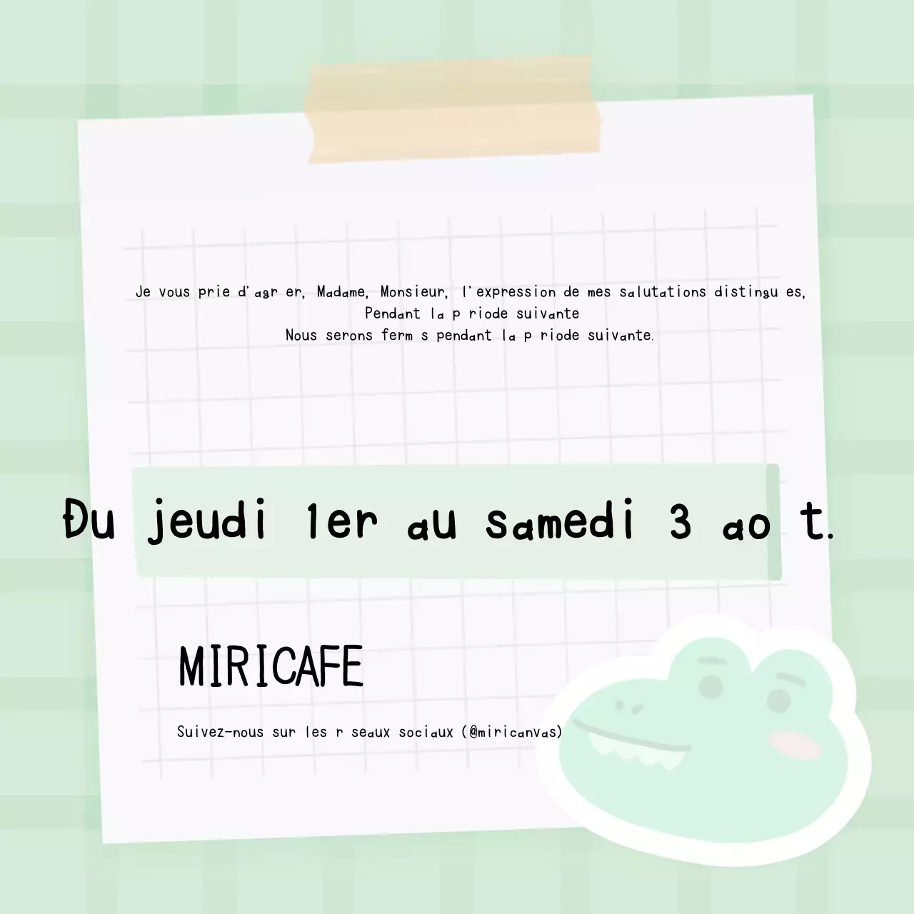 Nouvelles de vacances mignonnes en vert