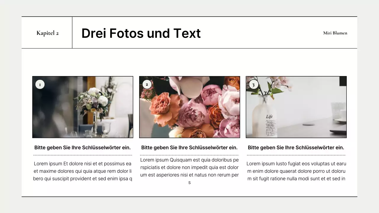 Eine einfache Markeneinführung mit grünen Rosen